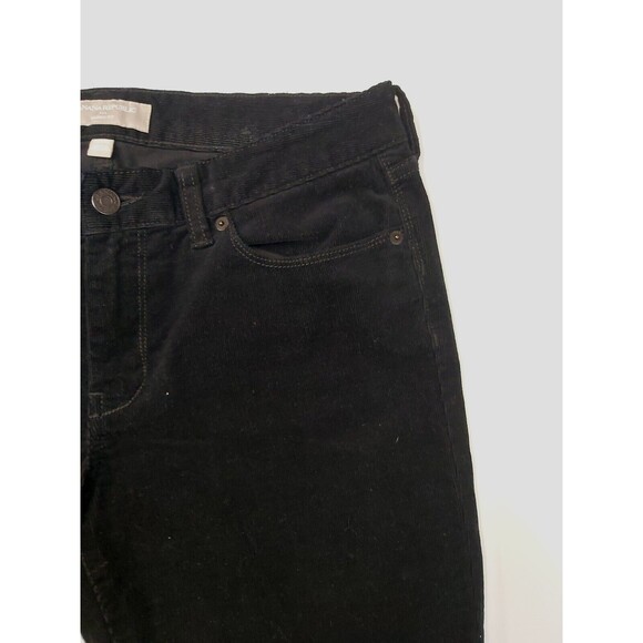 Banana Republic Jeans Black Skinny Dark Wash Stretch Corduroy Jeans size 28/6 - Picture 12 of 14